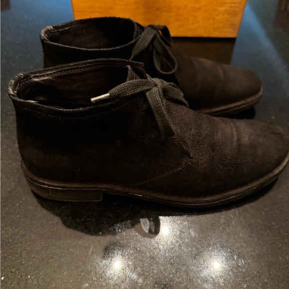 John Varvatos Black Suede Chukka Boots main image 7